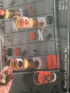 Bar game set- shots  & ladder board game for family, friends party